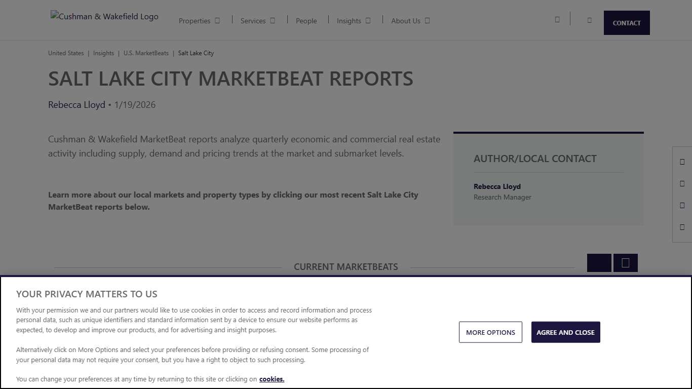 Salt Lake City MarketBeats US Cushman & Wakefield
